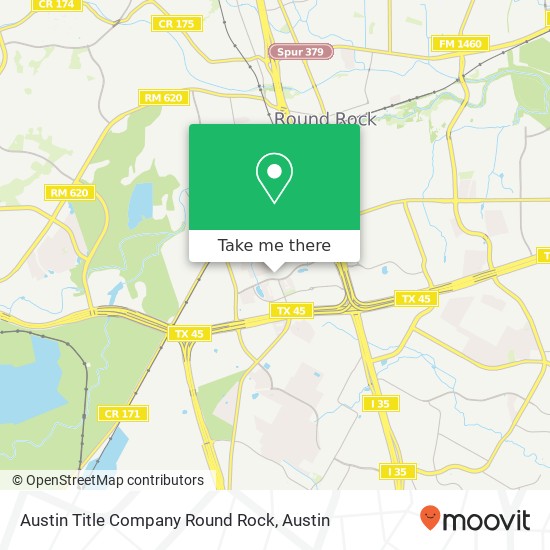 Austin Title Company Round Rock map