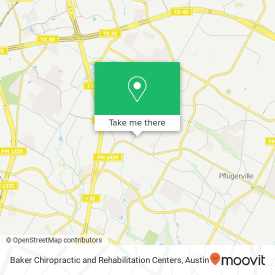 Baker Chiropractic and Rehabilitation Centers map