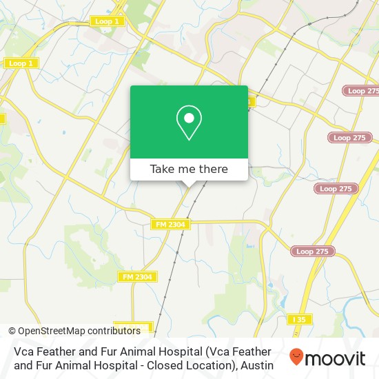 Vca Feather and Fur Animal Hospital map