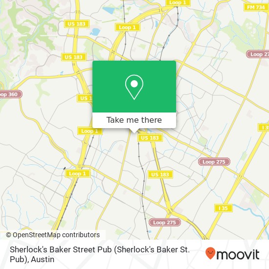 Sherlock's Baker Street Pub map