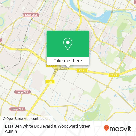 Mapa de East Ben White Boulevard & Woodward Street