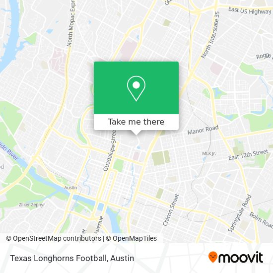 Texas Longhorns Football map