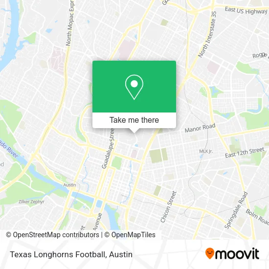 Mapa de Texas Longhorns Football