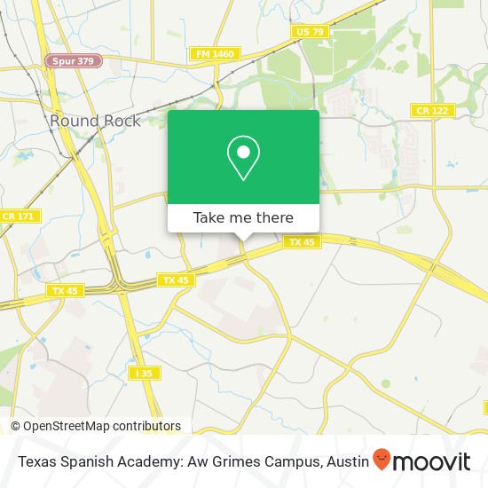 Mapa de Texas Spanish Academy: Aw Grimes Campus