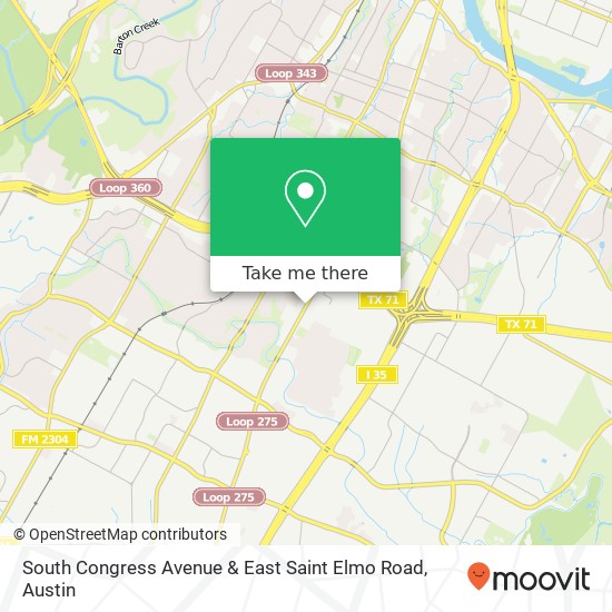 Mapa de South Congress Avenue & East Saint Elmo Road