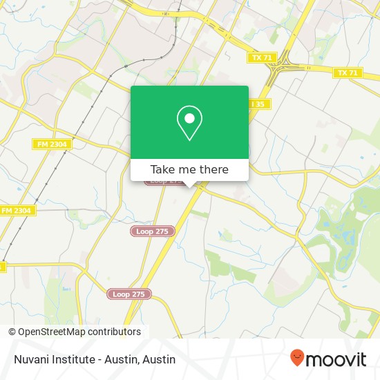 Nuvani Institute - Austin map