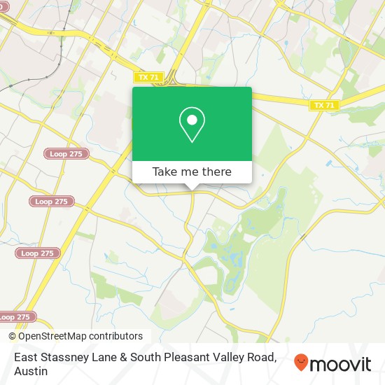 Mapa de East Stassney Lane & South Pleasant Valley Road