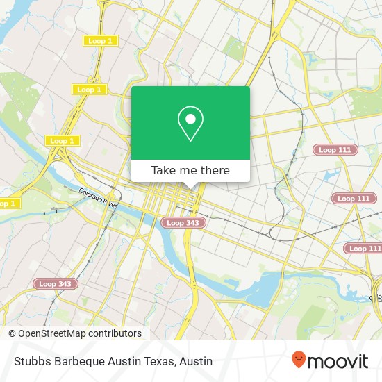 Mapa de Stubbs Barbeque Austin Texas