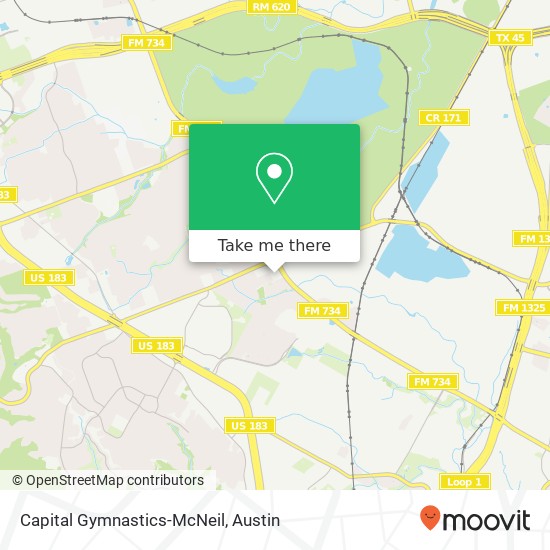 Capital Gymnastics-McNeil map