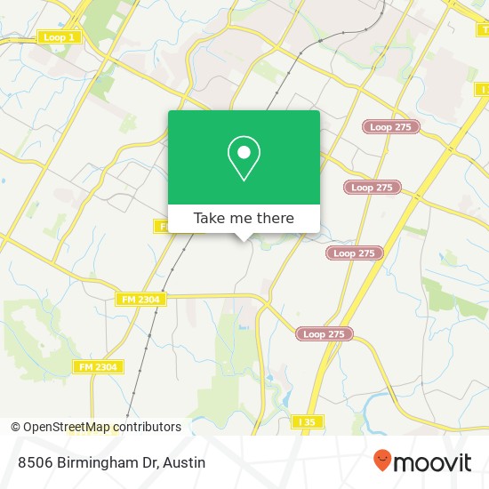 Mapa de 8506 Birmingham Dr