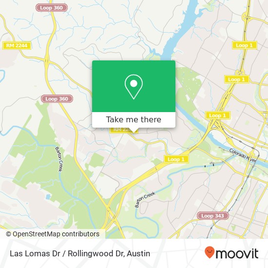 Las Lomas Dr / Rollingwood Dr map