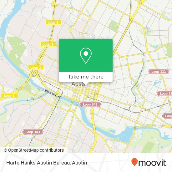 Mapa de Harte Hanks Austin Bureau