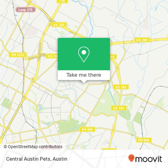 Mapa de Central Austin Pets