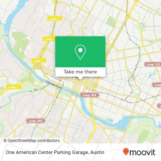 Mapa de One American Center Parking Garage