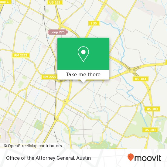 Office of the Attorney General map