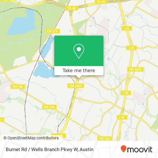 Mapa de Burnet Rd / Wells Branch Pkwy W