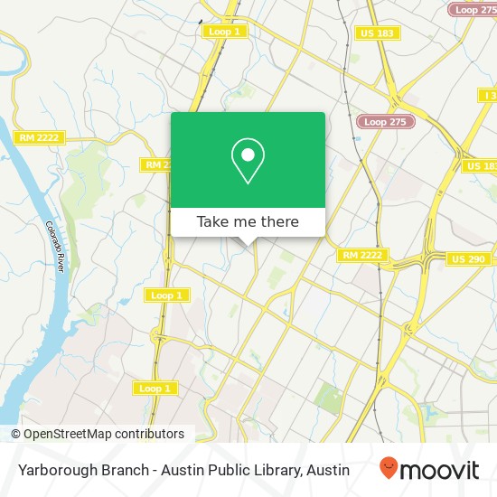 Yarborough Branch - Austin Public Library map