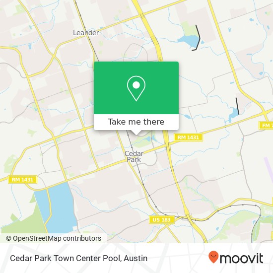 Cedar Park Town Center Pool map