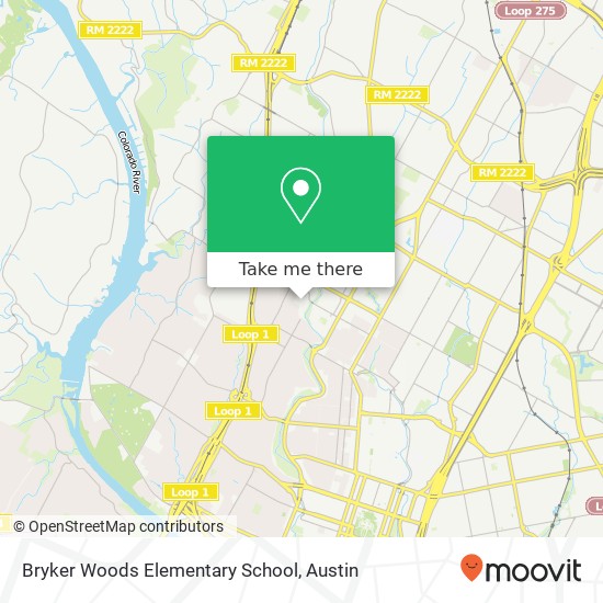 Bryker Woods Elementary School map