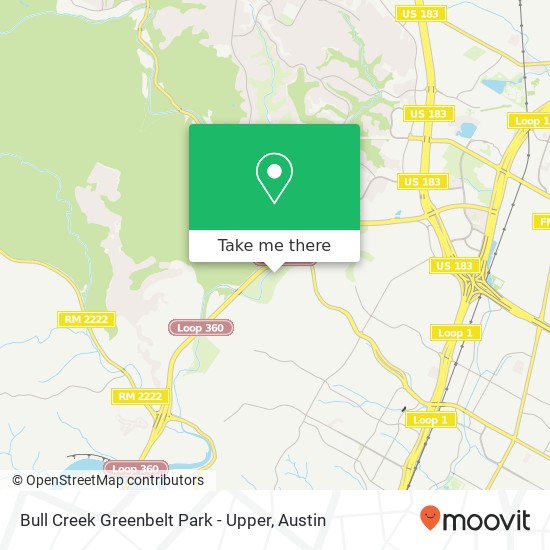 Mapa de Bull Creek Greenbelt Park - Upper