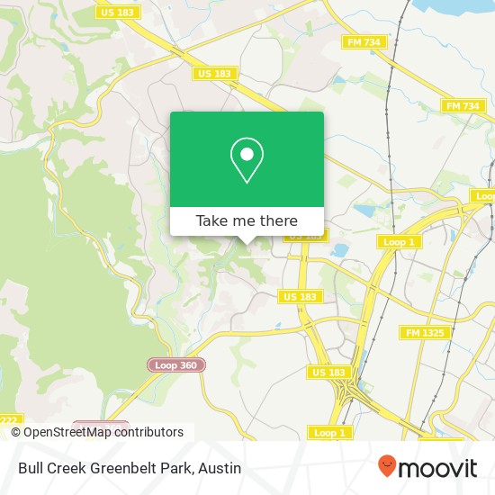 Mapa de Bull Creek Greenbelt Park