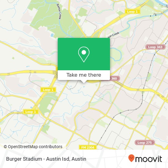 Mapa de Burger Stadium - Austin Isd