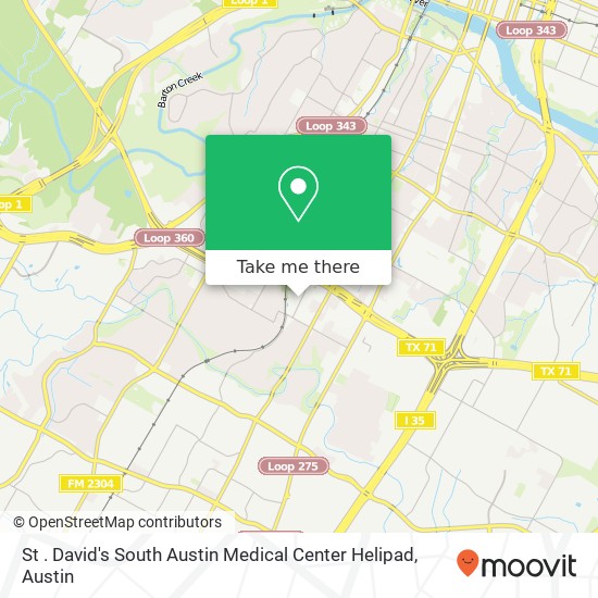 Mapa de St . David's South Austin Medical Center Helipad