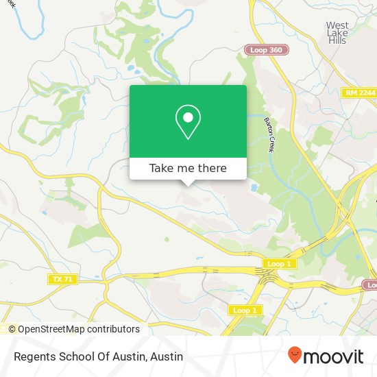 Mapa de Regents School Of Austin