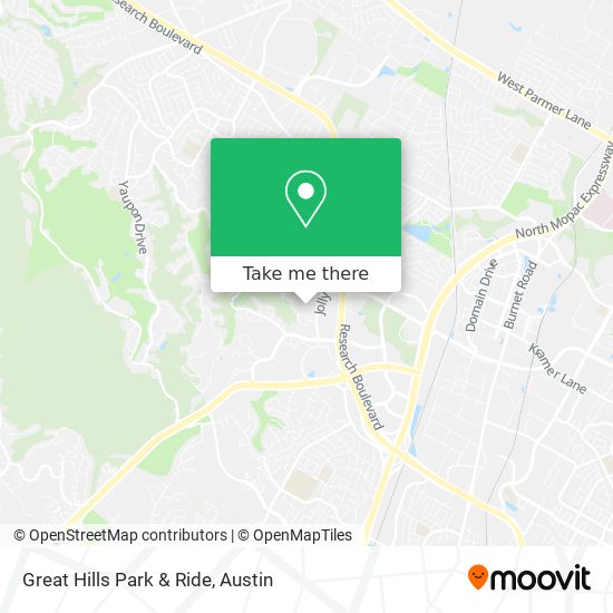 Great Hills Park & Ride map