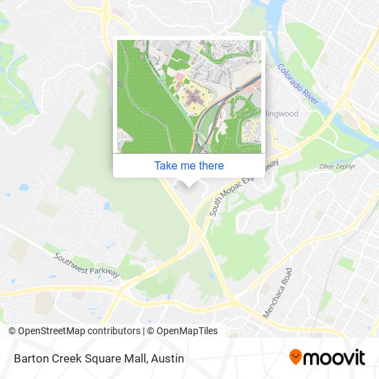 Mapa de Barton Creek Square Mall