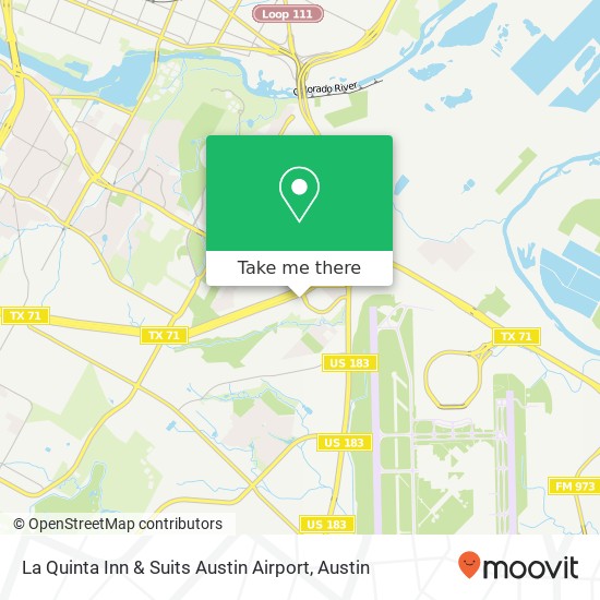 Mapa de La Quinta Inn & Suits Austin Airport