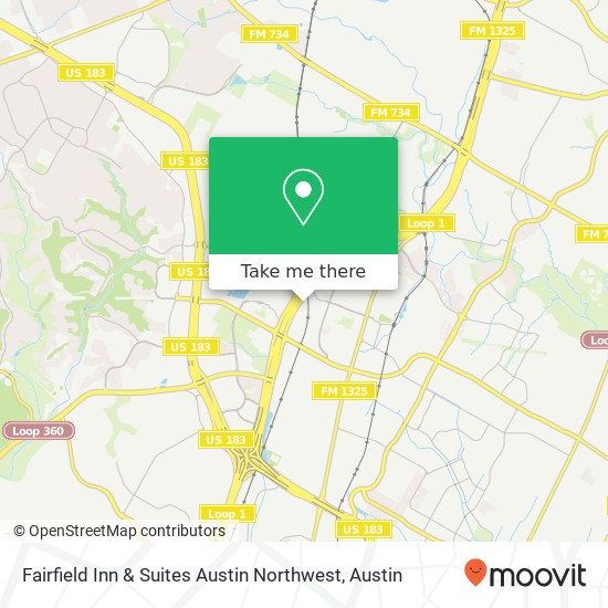 Mapa de Fairfield Inn & Suites Austin Northwest