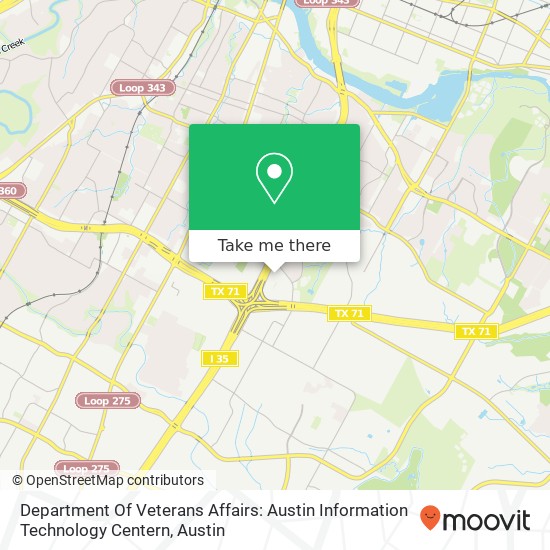 Mapa de Department Of Veterans Affairs: Austin Information Technology Centern