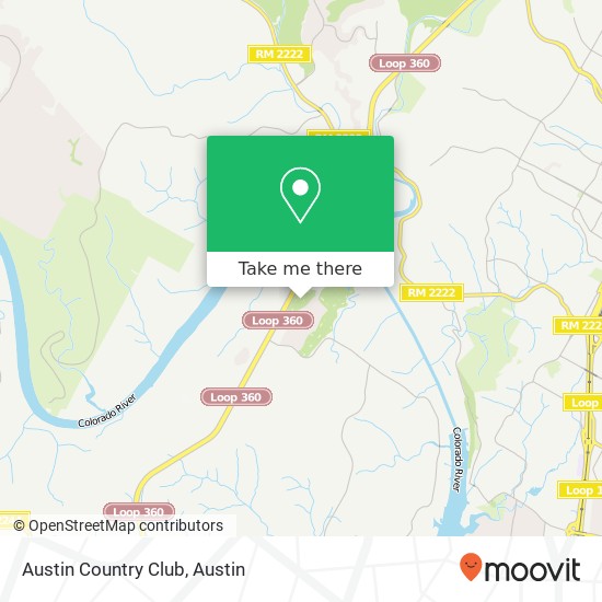 Austin Country Club map