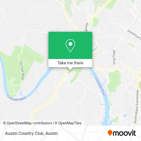 Austin Country Club map