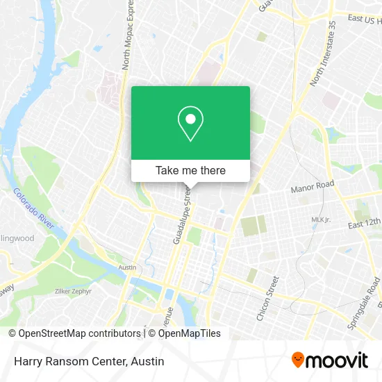 Mapa de Harry Ransom Center