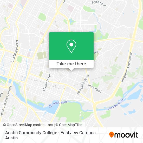 Mapa de Austin Community College - Eastview Campus