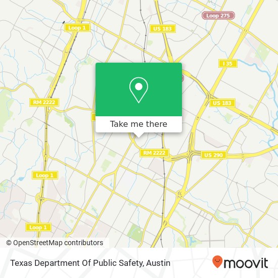 Mapa de Texas Department Of Public Safety
