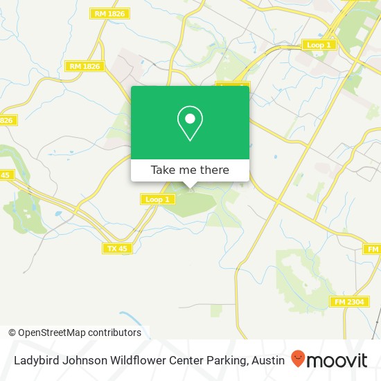 Mapa de Ladybird Johnson Wildflower Center Parking