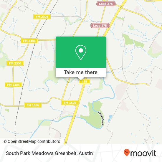 Mapa de South Park Meadows Greenbelt