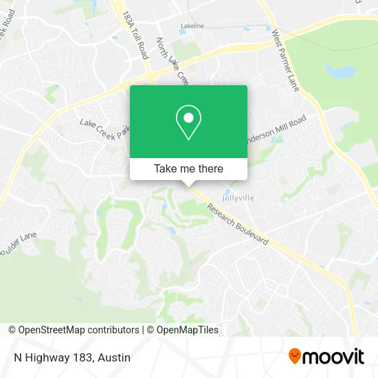 N Highway 183 map