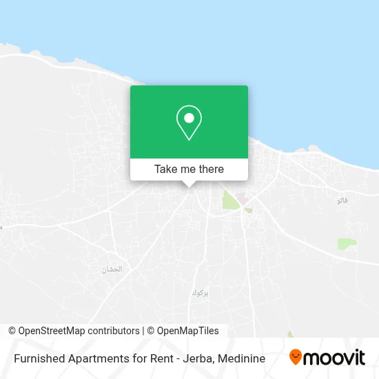 Furnished Apartments for Rent - Jerba map