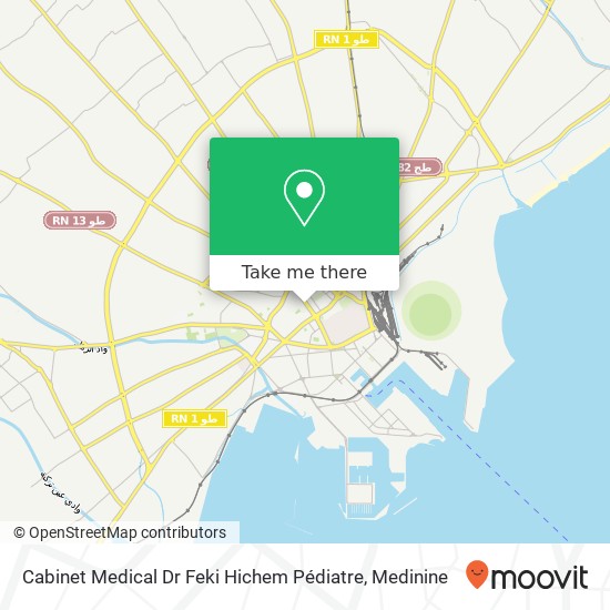 Cabinet Medical Dr Feki Hichem  Pédiatre map
