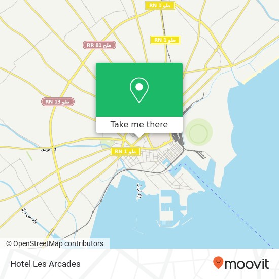 Hotel Les Arcades map