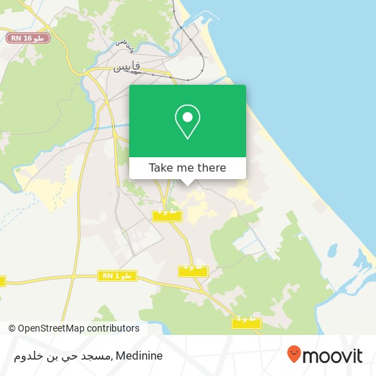 مسجد حي بن خلدوم map