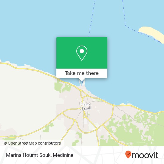 Marina Houmt Souk map