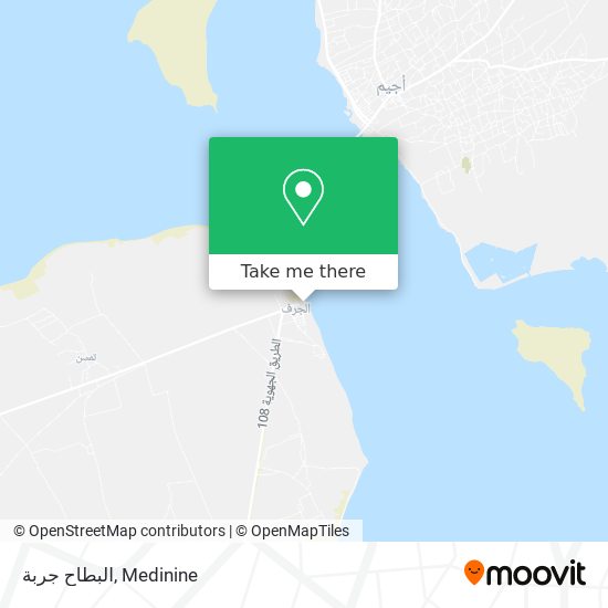 البطاح جربة map