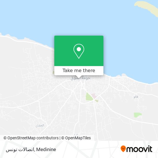 اتصالات تونس map