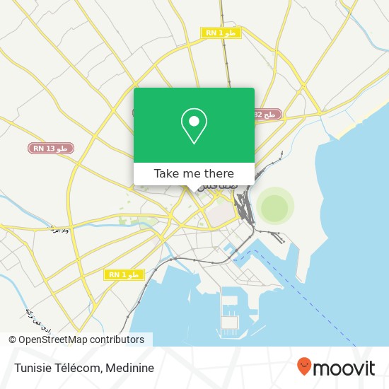 Tunisie Télécom map