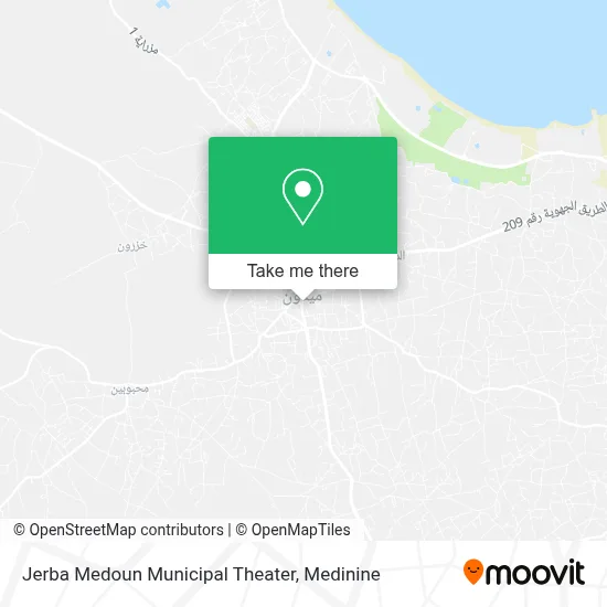 مسرح بلدي جربة ميدون map